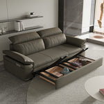 Stylish Solid Wood Sofa with Comfortable Cotton and Faux Leather Upholstery in Assorted Colors hyt-1432