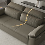 Stylish Solid Wood Sofa with Comfortable Cotton and Faux Leather Upholstery in Assorted Colors hyt-1432