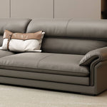 Stylish Gray Sofa with Pine Wood Frame and Faux Leather Accents - Comfortable Cotton Upholstery hzh-1360