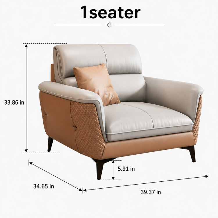 Modern Office Sofa, 2/3-Seat Faux Leather Couch Set, Simple Reception Sofa for Office Lounge hzh-1363
