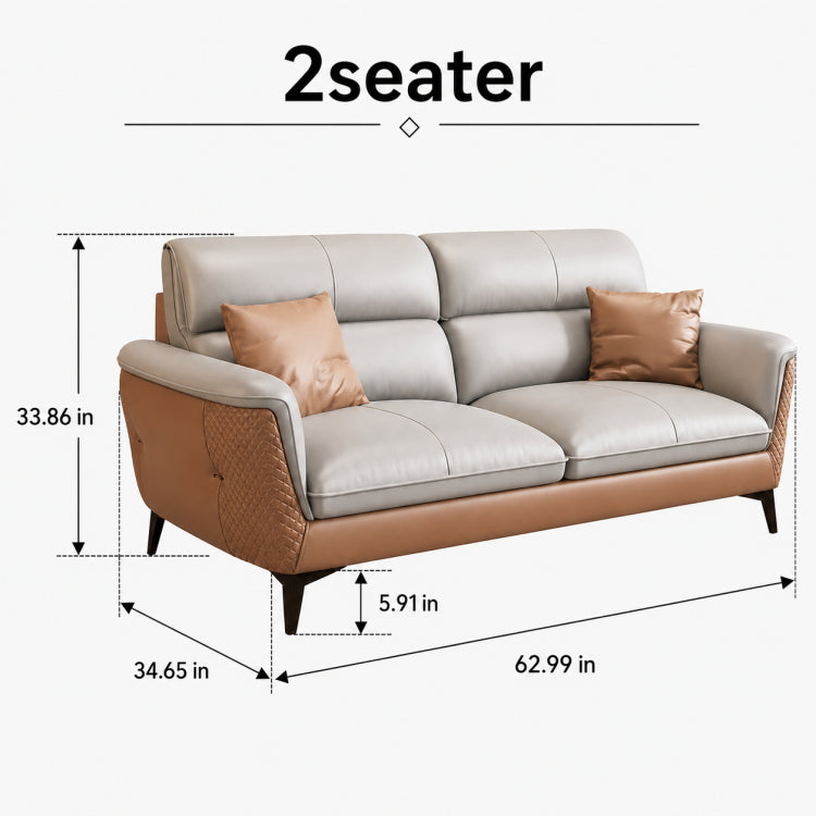 Modern Office Sofa, 2/3-Seat Faux Leather Couch Set, Simple Reception Sofa for Office Lounge hzh-1363