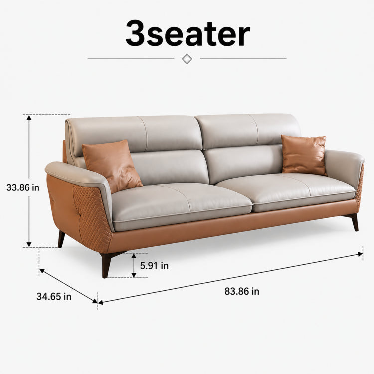 Modern Office Sofa, 2/3-Seat Faux Leather Couch Set, Simple Reception Sofa for Office Lounge hzh-1363