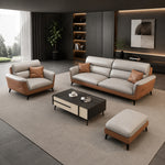 Modern Office Sofa, 2/3-Seat Faux Leather Couch Set, Simple Reception Sofa for Office Lounge hzh-1363