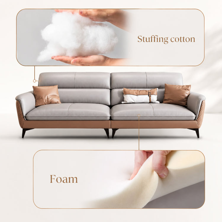 Modern Office Sofa, 2/3-Seat Faux Leather Couch Set, Simple Reception Sofa for Office Lounge hzh-1363