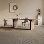 Elegant Ash Wood Dining Table with Unique Curved Design – Modern Home Furniture hzmzw-3149