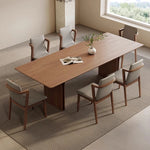 Elegant Ash Wood Dining Table with Unique Curved Design – Modern Home Furniture hzmzw-3149