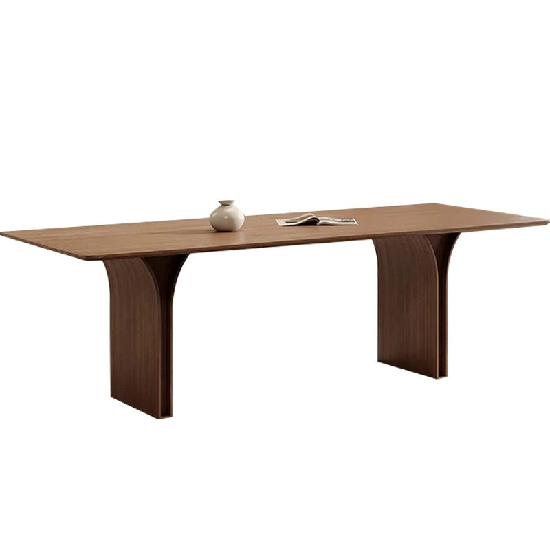 Elegant Ash Wood Dining Table with Unique Curved Design – Modern Home Furniture hzmzw-3149