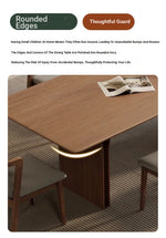 Elegant Ash Wood Dining Table with Unique Curved Design – Modern Home Furniture hzmzw-3149