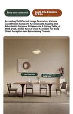 Elegant Ash Wood Dining Table with Unique Curved Design – Modern Home Furniture hzmzw-3149