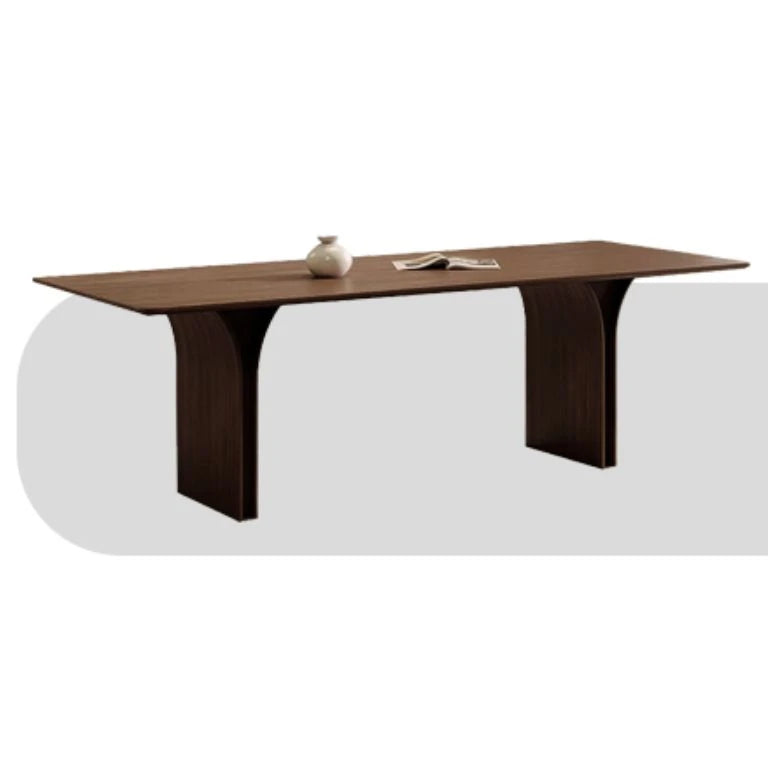 Elegant Ash Wood Dining Table with Unique Curved Design – Modern Home Furniture hzmzw-3149
