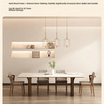 Elegant Ash Wood and Sintered Stone Dining Table – Modern Design for Contemporary Spaces hzmzw-3150