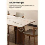 Elegant Ash Wood and Sintered Stone Dining Table – Modern Design for Contemporary Spaces hzmzw-3150