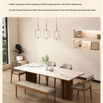 Elegant Ash Wood and Sintered Stone Dining Table – Modern Design for Contemporary Spaces hzmzw-3150