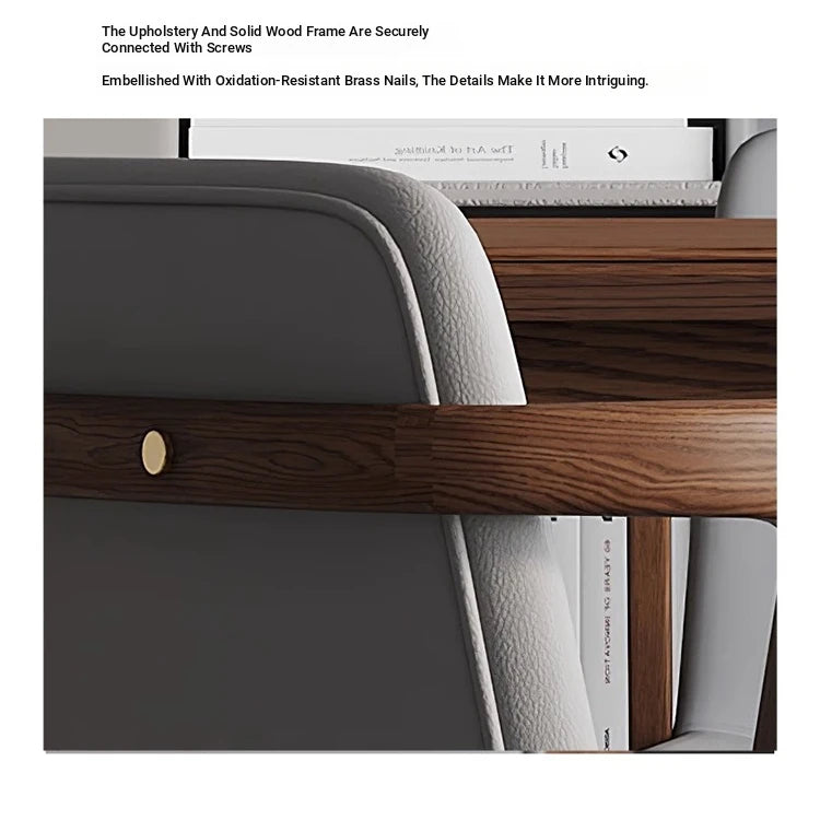 Stylish Ash Wood Chair with Faux Leather Cushion - Modern Comfort for Your Home or Office hzmzw-3151