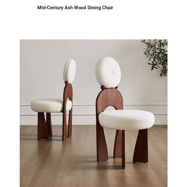 Modern Ash Wood Chair with Cashmere Upholstery - Chic and Stylish Accent Seating for Any Room hzmzw-3152