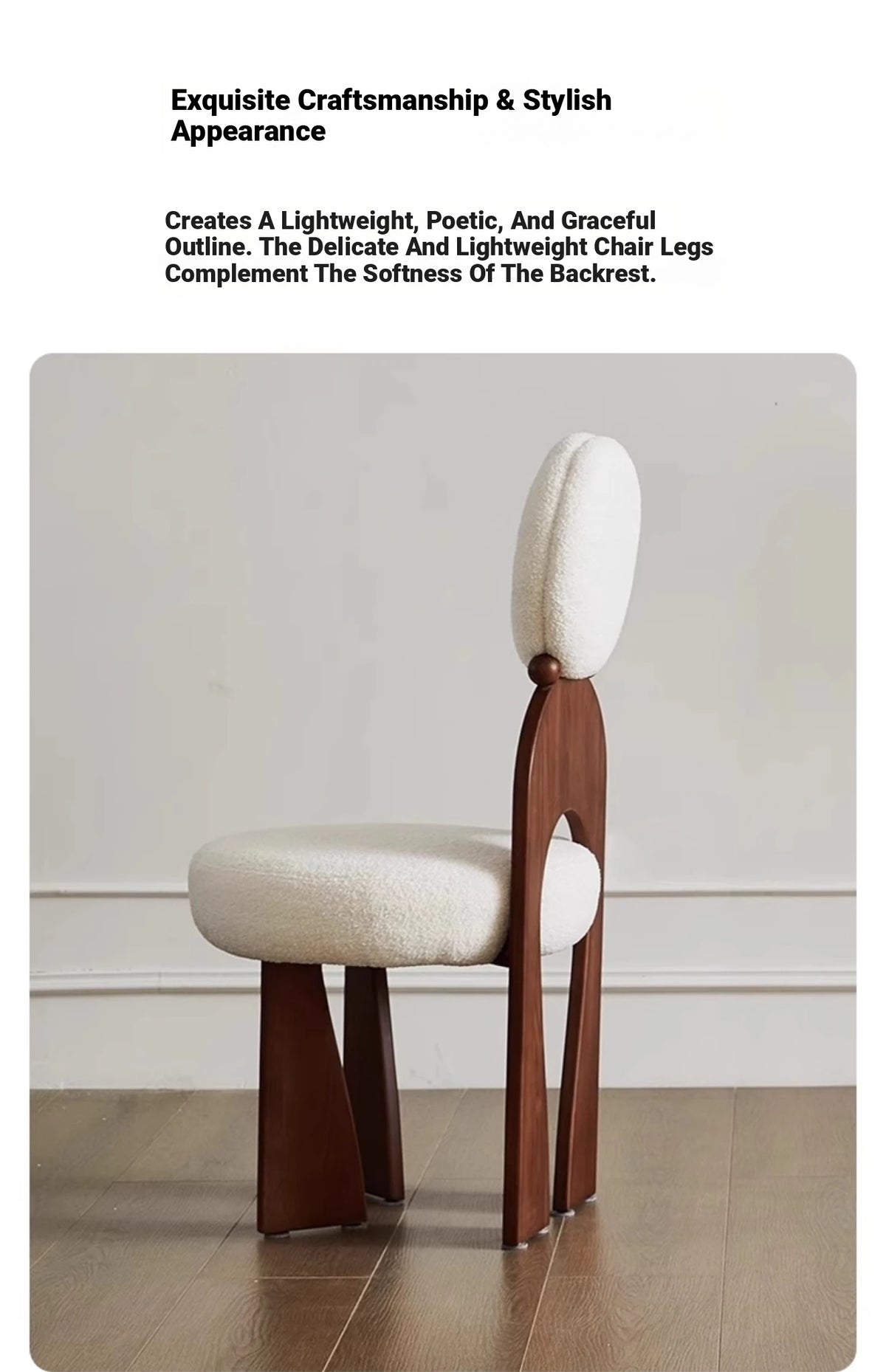 Modern Ash Wood Chair with Cashmere Upholstery - Chic and Stylish Accent Seating for Any Room hzmzw-3152