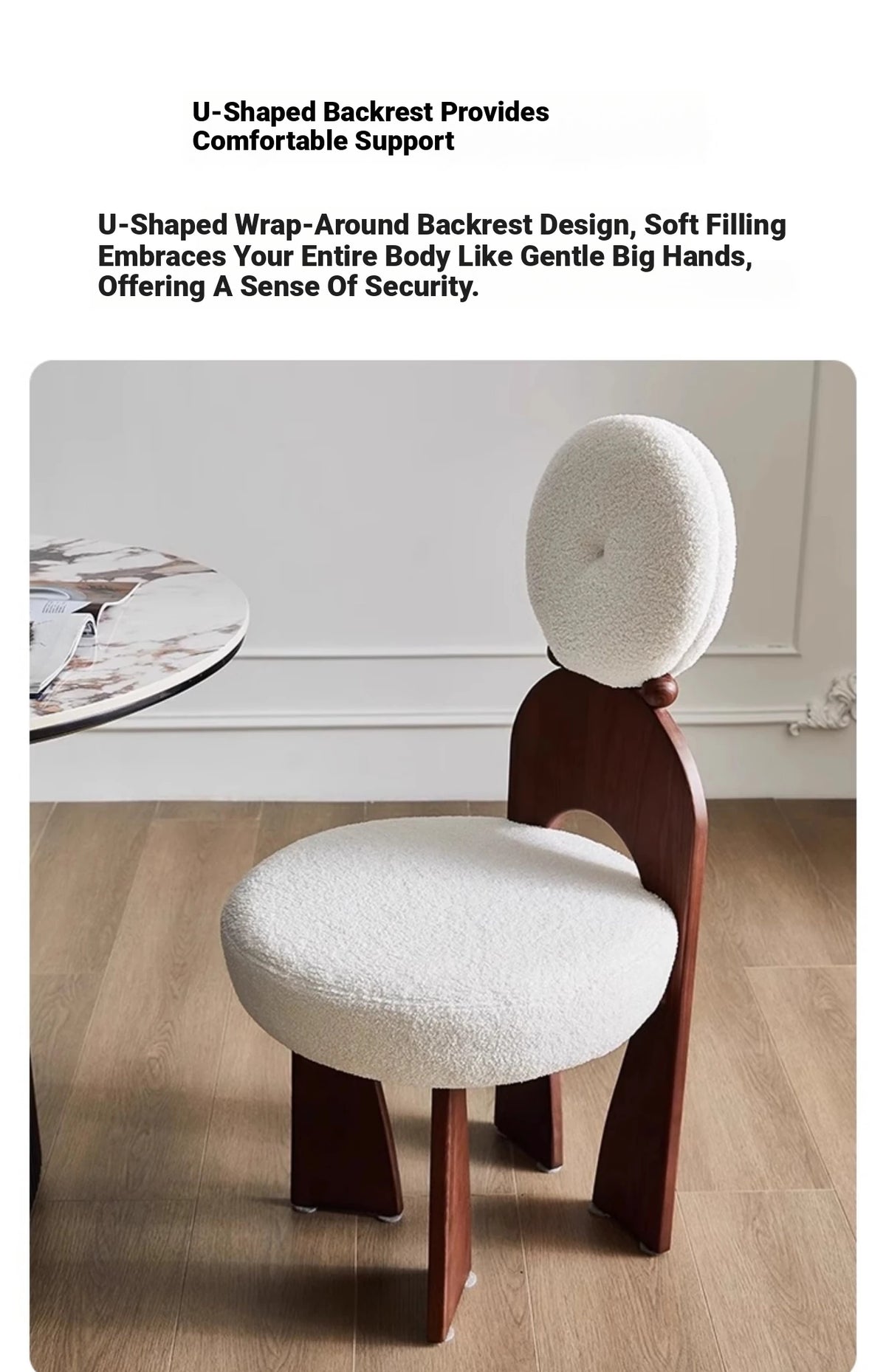 Modern Ash Wood Chair with Cashmere Upholstery - Chic and Stylish Accent Seating for Any Room hzmzw-3152