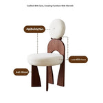 Modern Ash Wood Chair with Cashmere Upholstery - Chic and Stylish Accent Seating for Any Room hzmzw-3152