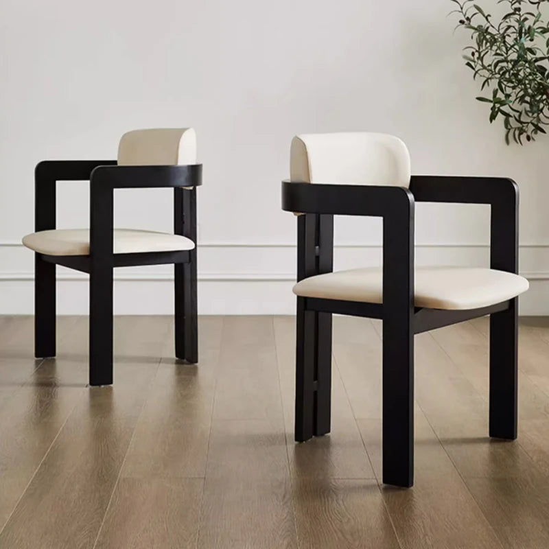 Stylish Ash Wood and Faux Leather Armchair for Modern Living Spaces hzmzw-3153