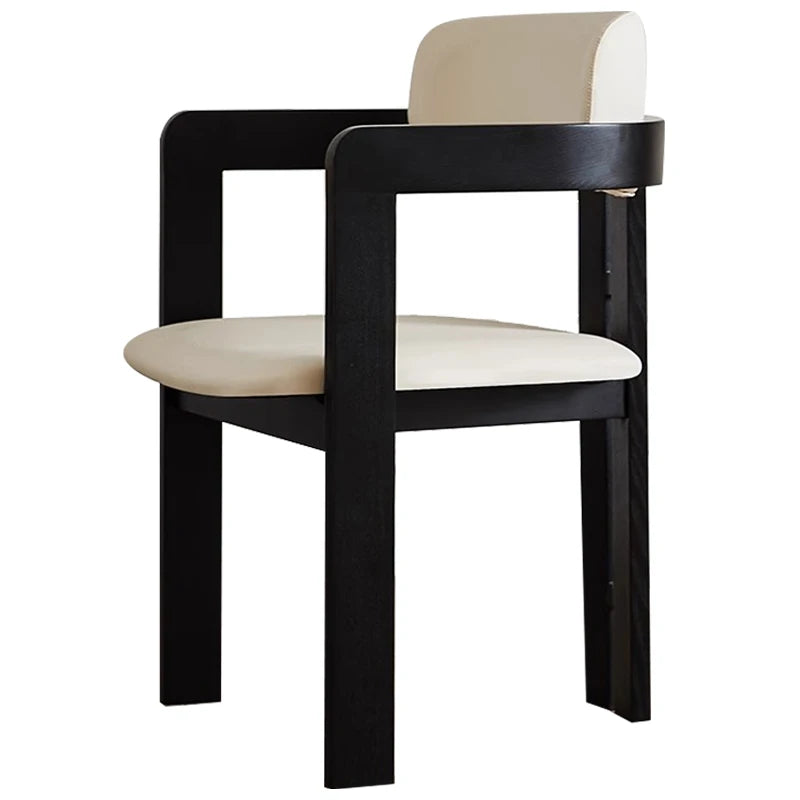 Stylish Ash Wood and Faux Leather Armchair for Modern Living Spaces hzmzw-3153