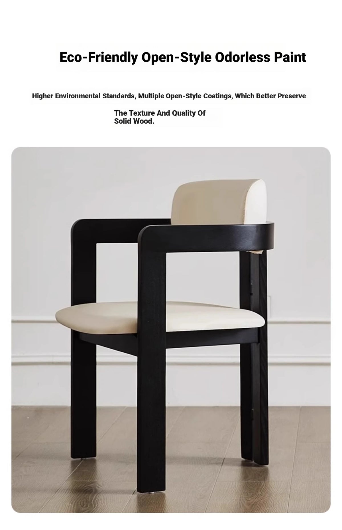 Stylish Ash Wood and Faux Leather Armchair for Modern Living Spaces hzmzw-3153