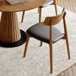 Stylish Round Solid Wood Dining Table with Unique Pedestal Base - Perfect for Modern Spaces hzmzw-3154