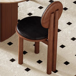 Modern Ash Wood Dining Chair with Faux Leather Seat - Stylish & Comfortable Design hzmzw-3155