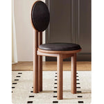 Modern Ash Wood Dining Chair with Faux Leather Seat - Stylish & Comfortable Design hzmzw-3155