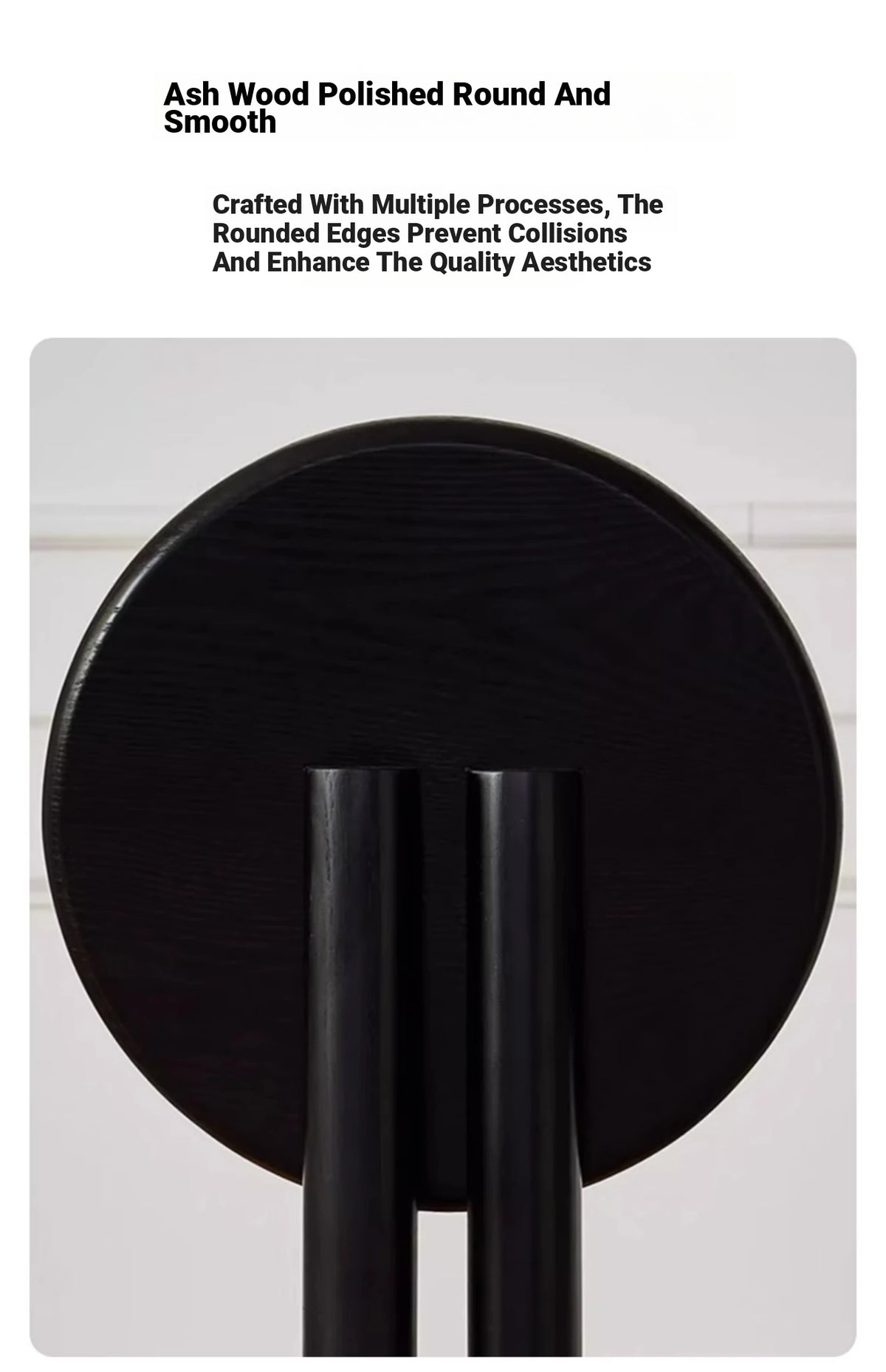 Modern Ash Wood Dining Chair with Faux Leather Seat - Stylish & Comfortable Design hzmzw-3155