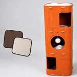 4-Tier Cat Tree with Enclosed House and Scratching Board