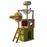 Multi-Level Cat Tree with Hideaway, Capsule Perch and Scratching Posts