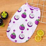 Pet Vest for Dogs and Cats – Cartoon Fruit Print Polyester Apparel