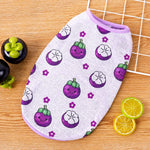 Pet Vest for Dogs and Cats – Cartoon Fruit Print Polyester Apparel