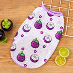 Pet Vest for Dogs and Cats – Cartoon Fruit Print Polyester Apparel
