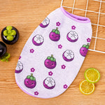 Pet Vest for Dogs and Cats – Cartoon Fruit Print Polyester Apparel