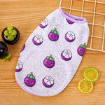 Pet Vest for Dogs and Cats – Cartoon Fruit Print Polyester Apparel
