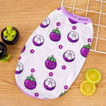 Pet Vest for Dogs and Cats – Cartoon Fruit Print Polyester Apparel