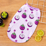 Pet Vest for Dogs and Cats – Cartoon Fruit Print Polyester Apparel