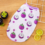 Pet Vest for Dogs and Cats – Cartoon Fruit Print Polyester Apparel