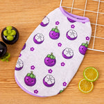 Pet Vest for Dogs and Cats – Cartoon Fruit Print Polyester Apparel