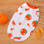 Pet Vest for Dogs and Cats – Cartoon Fruit Print Polyester Apparel