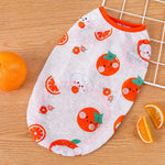 Pet Vest for Dogs and Cats – Cartoon Fruit Print Polyester Apparel