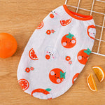 Pet Vest for Dogs and Cats – Cartoon Fruit Print Polyester Apparel