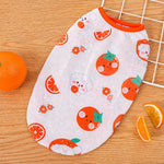 Pet Vest for Dogs and Cats – Cartoon Fruit Print Polyester Apparel