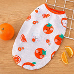 Pet Vest for Dogs and Cats – Cartoon Fruit Print Polyester Apparel
