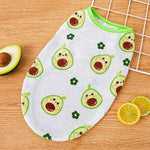 Pet Vest for Dogs and Cats – Cartoon Fruit Print Polyester Apparel