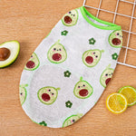 Pet Vest for Dogs and Cats – Cartoon Fruit Print Polyester Apparel