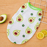 Pet Vest for Dogs and Cats – Cartoon Fruit Print Polyester Apparel