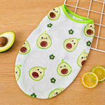Pet Vest for Dogs and Cats – Cartoon Fruit Print Polyester Apparel