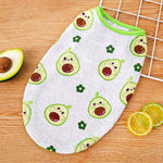 Pet Vest for Dogs and Cats – Cartoon Fruit Print Polyester Apparel
